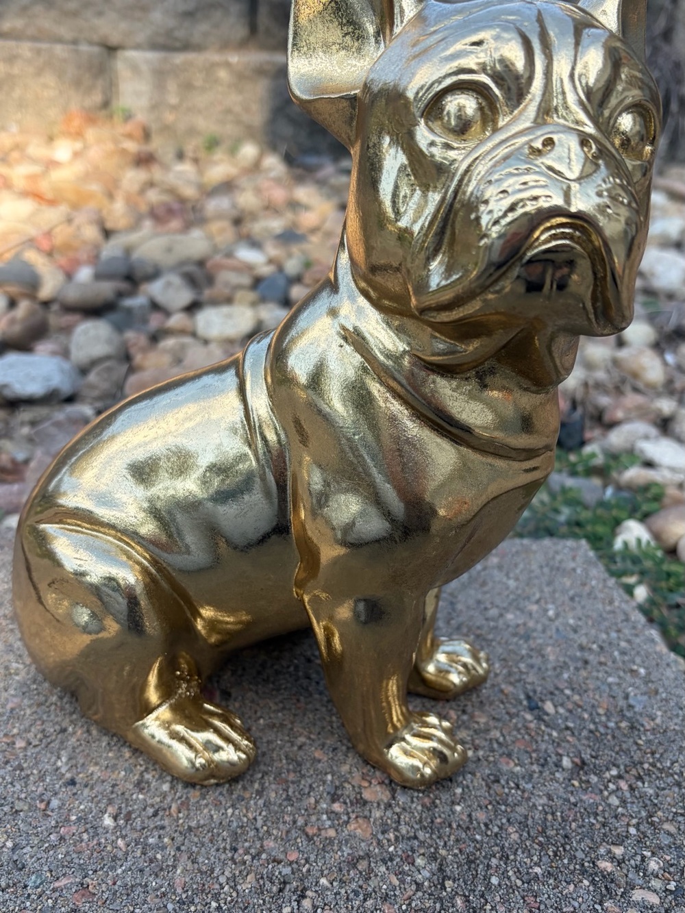New Gold French Bulldog statue - lightweight